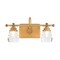 Dweled Rondelle LED 2 Light Bathroom Vanity or Wall Light 3000K in Aged Brass WS-425 - alternate 4